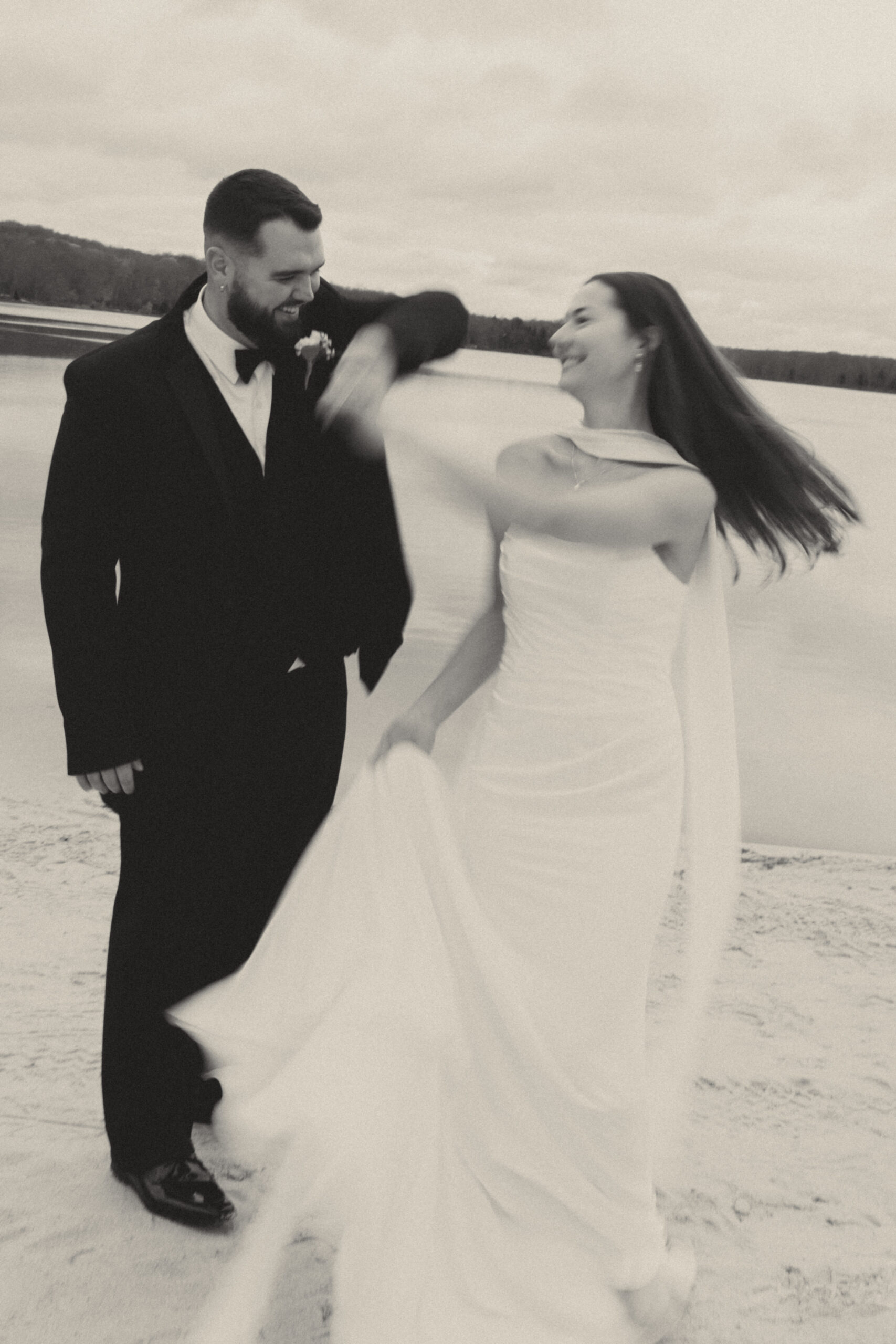 Poconos elopement big bass lake