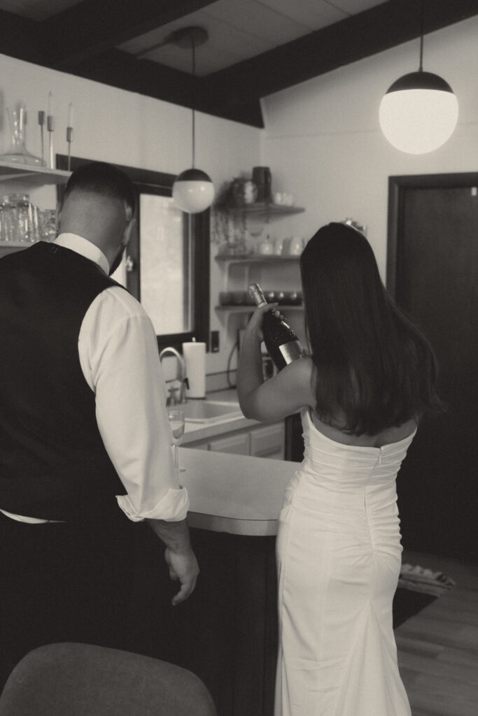 intimate Airbnb elopement in the Pocono mountains